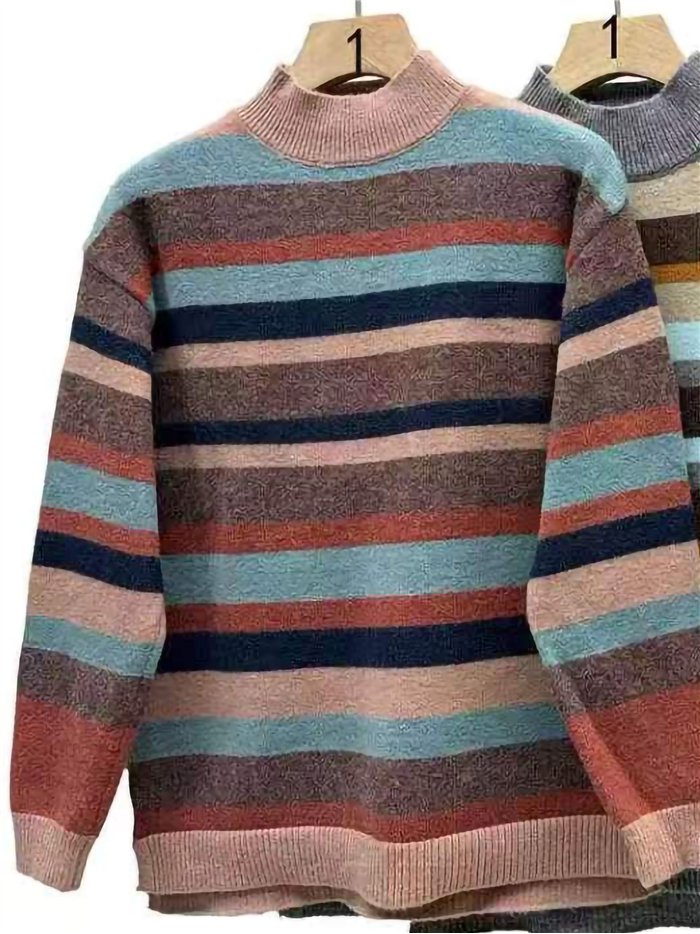 Jersey franjas cuello subido