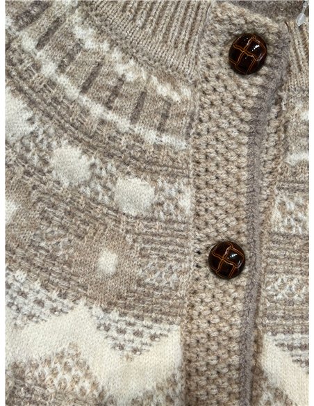 Cardigã nórdico em jacquard