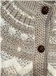 Cardigã nórdico em jacquard