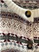 Cardigã jacquard estampado