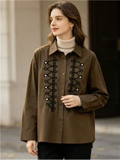 Camisa bordada militar