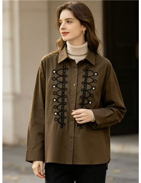 Camisa bordada militar