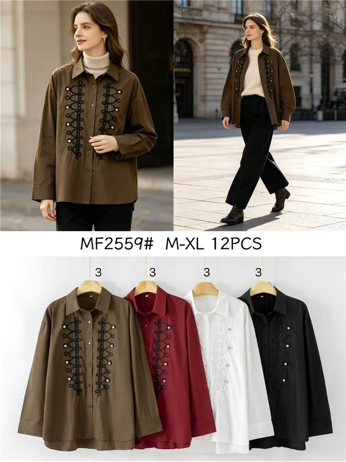 Camisa bordada militar