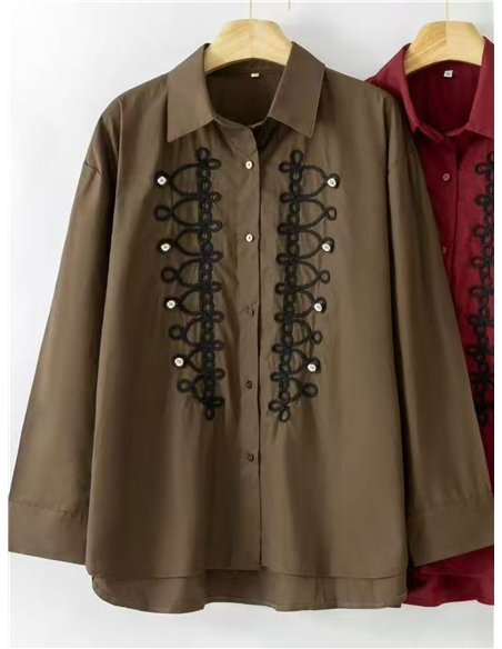 Camisa bordada militar