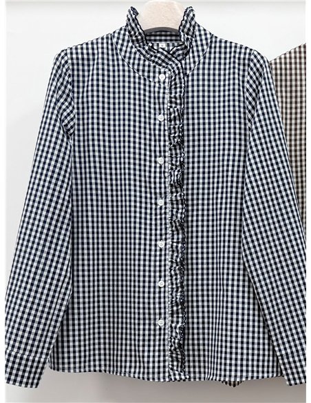 Blusa vichy con volante
