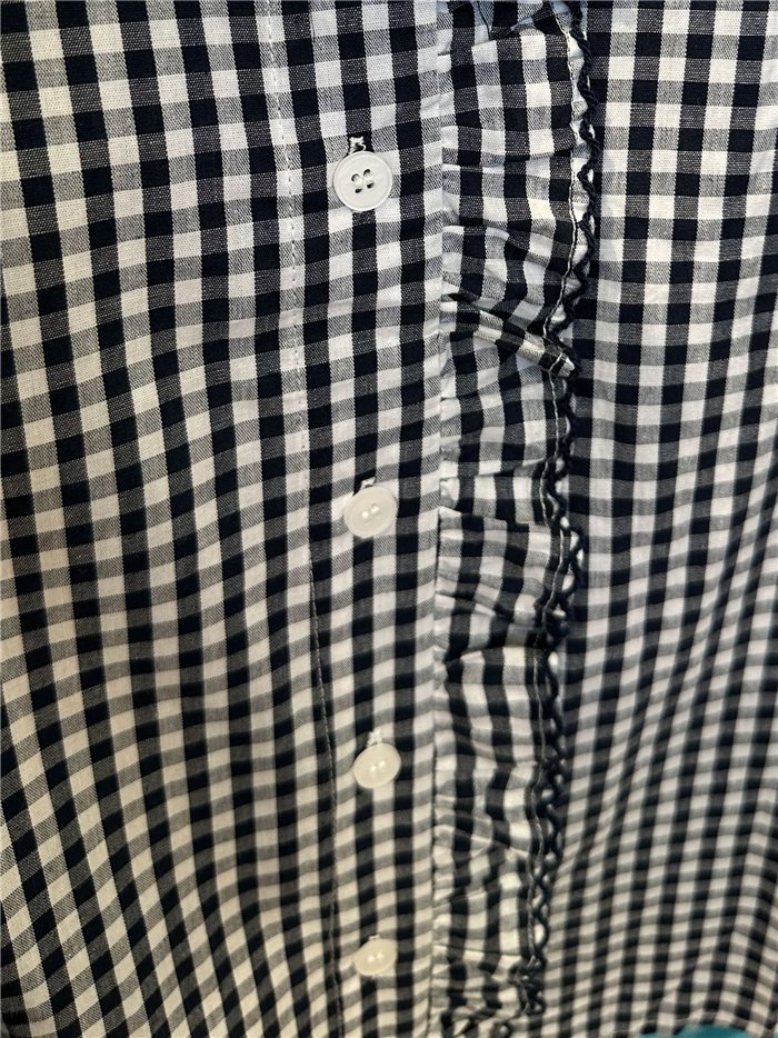 Blusa vichy con volante