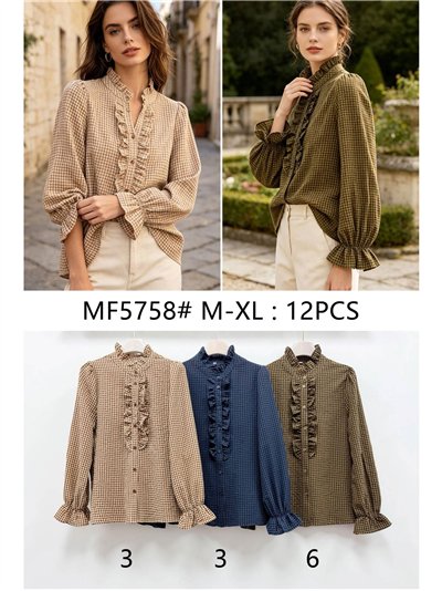 Blusa vichy con volantes 2