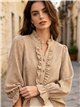 Blusa vichy con volantes
