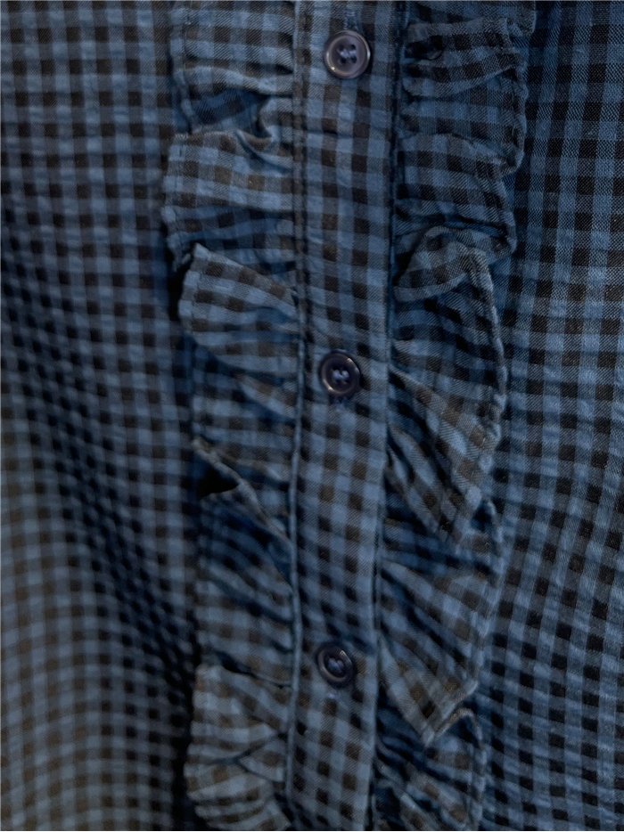 Blusa vichy con volantes