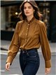 Blusa rayas con cuello volante