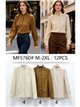 Blusa rayas con cuello volante