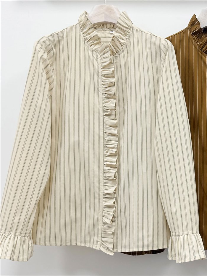 Blusa rayas con volantes