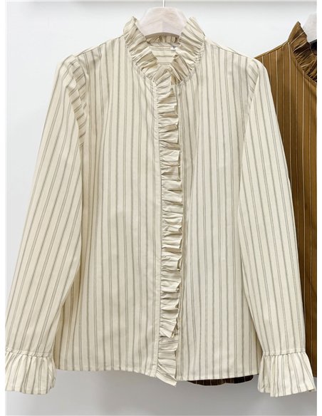 Blusa rayas con volantes