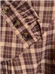 Blusa de cuadros con cuello volante