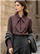 Camisa de cuadros con lazada