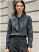 Camisa de cuadros con lazada