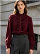 Blusa pana con volantes delanteros