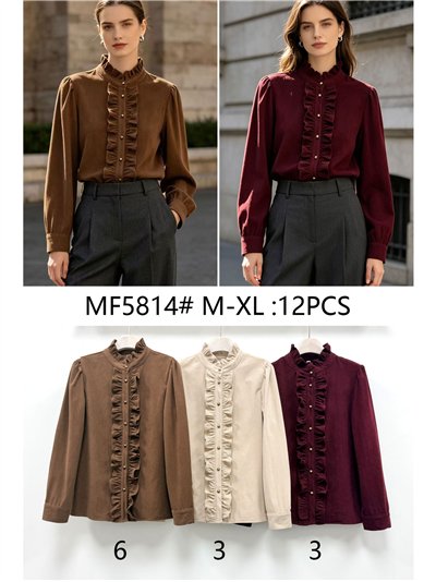 Blusa pana con volantes delanteros 2