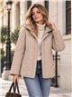 Quilted down puffer jacket with hood