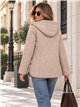 Quilted down puffer jacket with hood