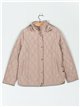 Quilted down puffer jacket with hood