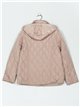 Quilted down puffer jacket with hood