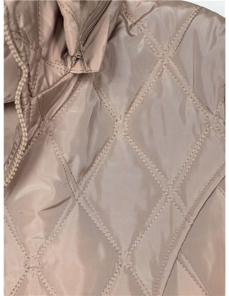 Quilted down puffer jacket with hood