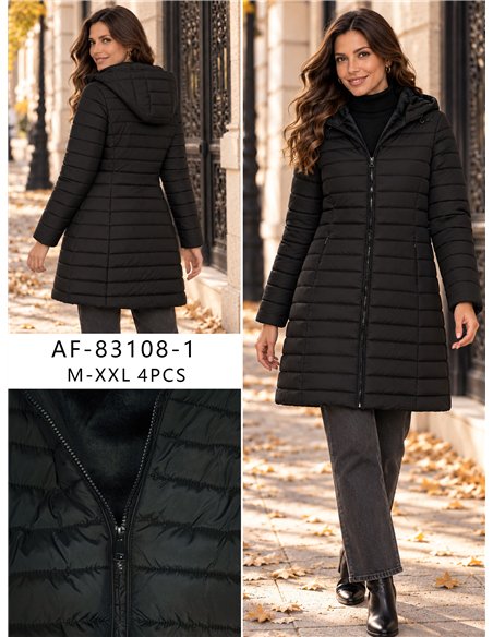 Anorak largo capucha forro polar