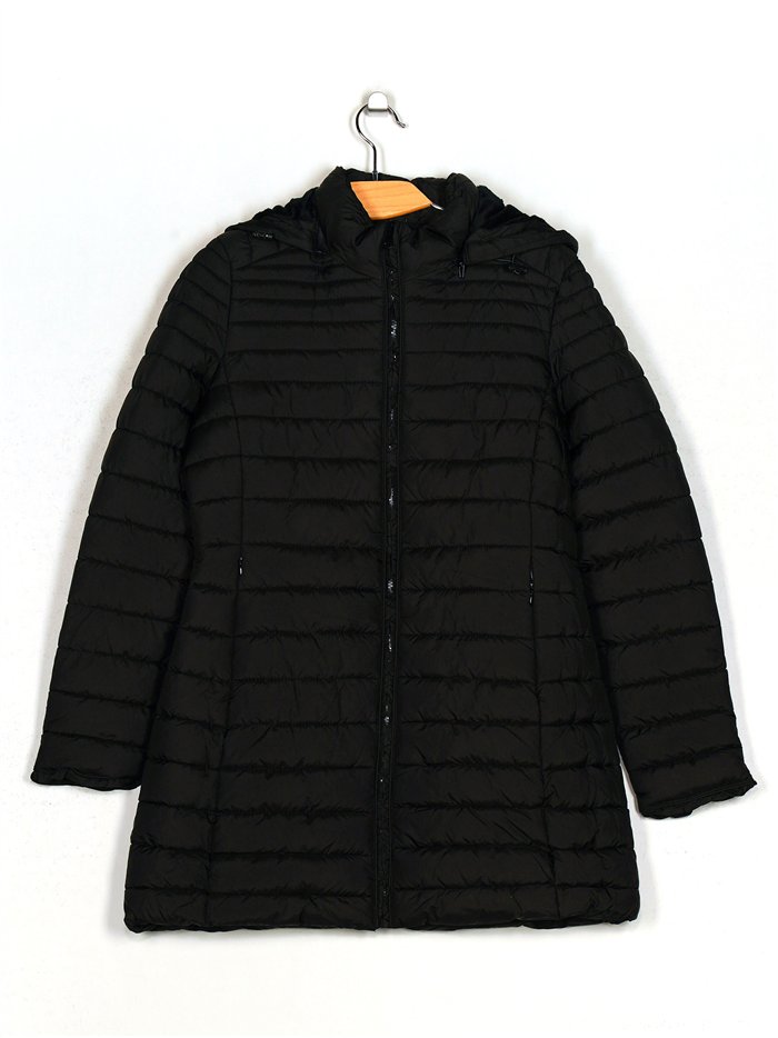 Anorak largo capucha forro polar