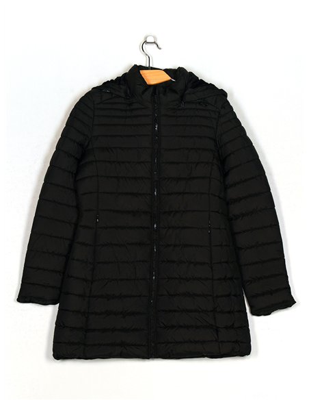 Anorak largo capucha forro polar