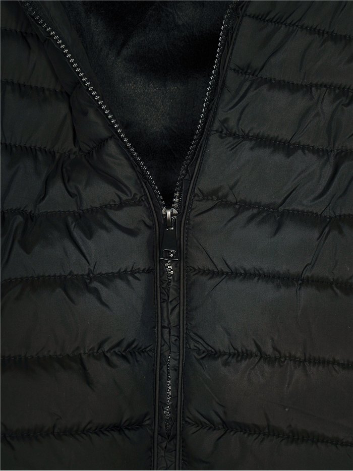 Anorak largo capucha forro polar