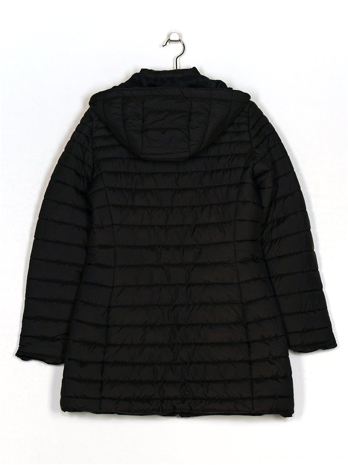 Anorak largo capucha forro polar