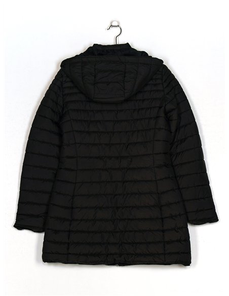 Anorak largo capucha forro polar