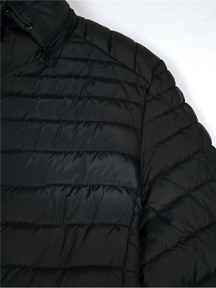Anorak largo capucha forro polar