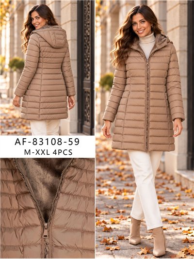 Anorak largo capucha forro polar 2