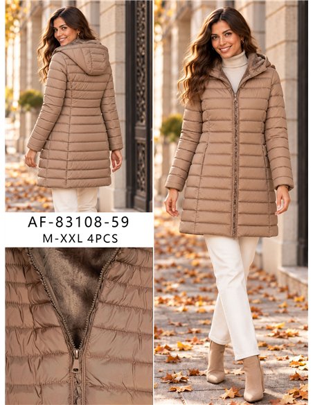 Anorak largo capucha forro polar