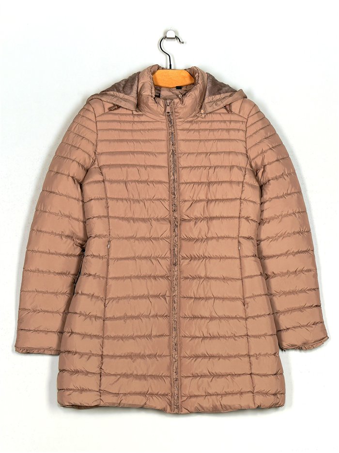 Anorak largo capucha forro polar