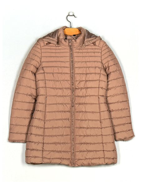 Anorak largo capucha forro polar