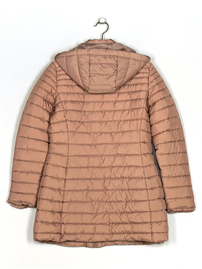 Anorak largo capucha forro polar