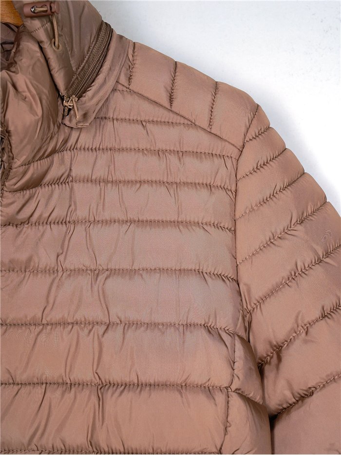 Anorak largo capucha forro polar