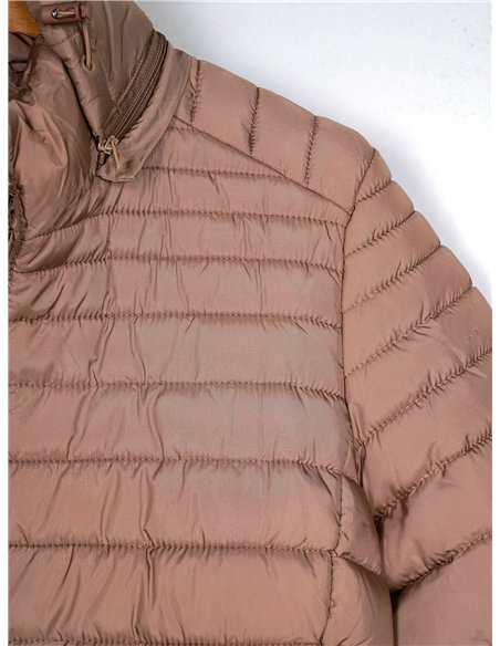 Anorak largo capucha forro polar