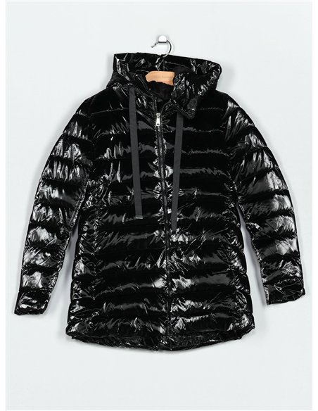 Anorak acharolada capucha forro polar water repellent