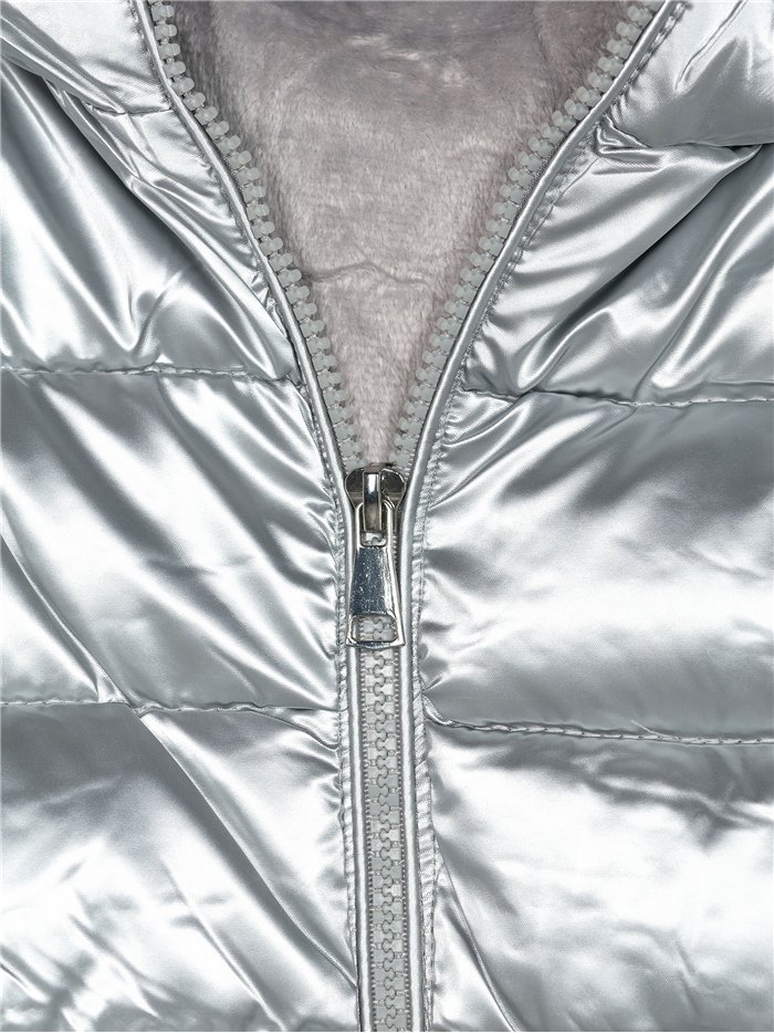 Anorak acharolada capucha forro polar water repellent