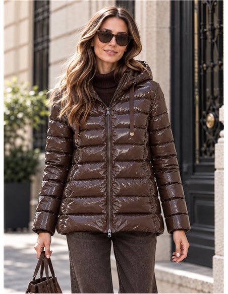 Anorak acharolada capucha forro polar water repellent