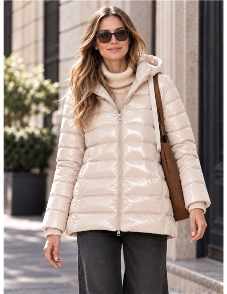 Anorak acharolada capucha forro polar water repellent