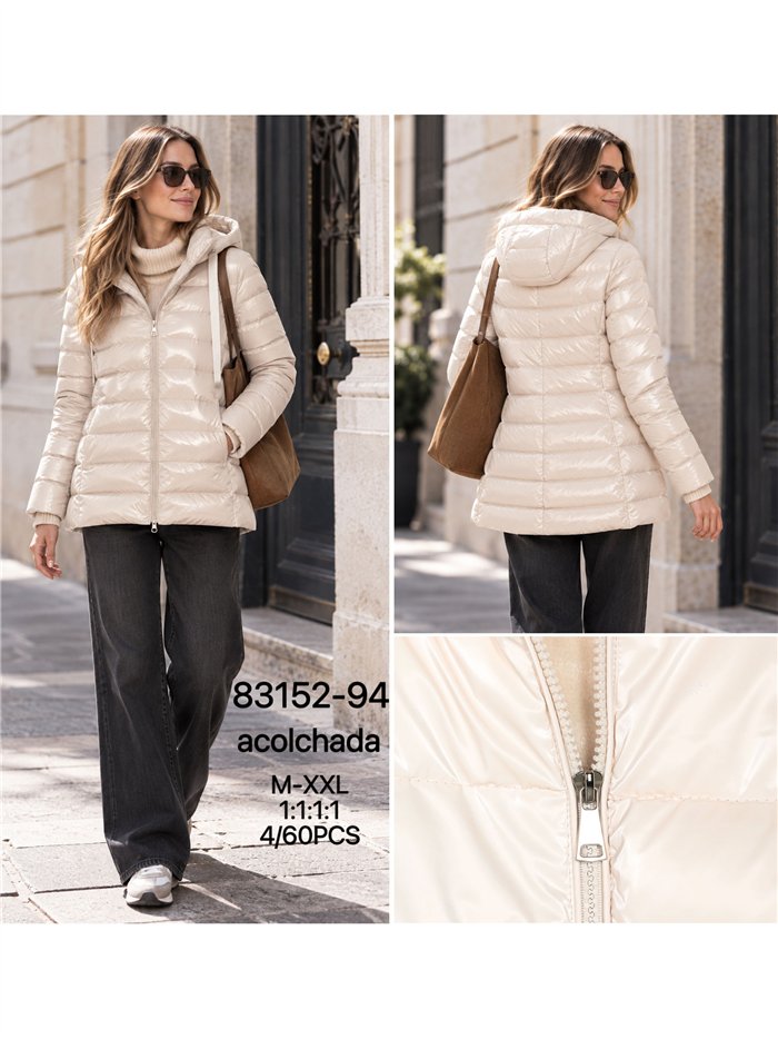Anorak acharolada capucha forro polar water repellent