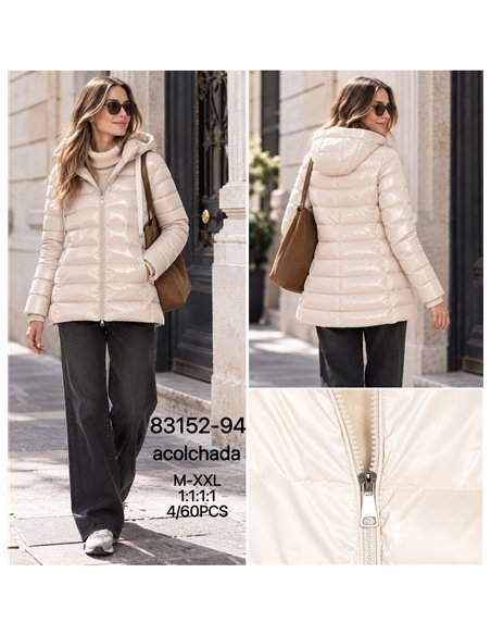 Anorak acharolada capucha forro polar water repellent