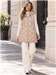 Chaleco largo acharolado capucha water repellent