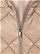 Chaleco largo acharolado capucha water repellent