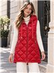Chaleco largo acharolado capucha water repellent